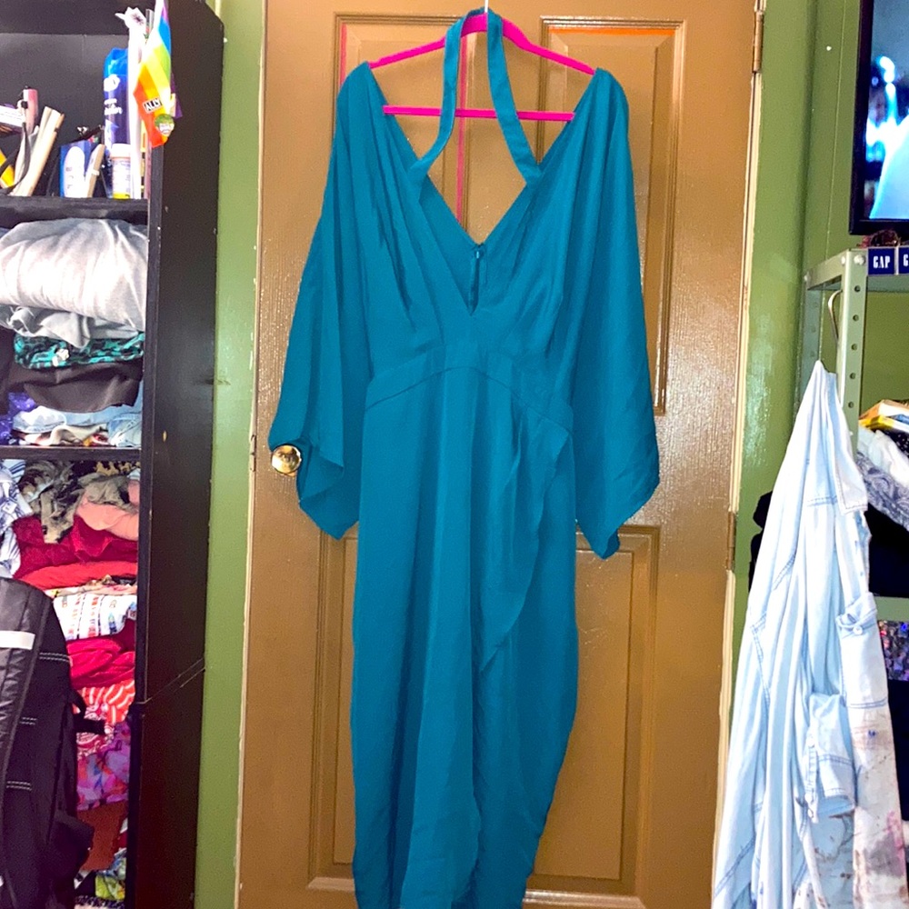 ASOS Curve Teal Party Dress - Plus Size